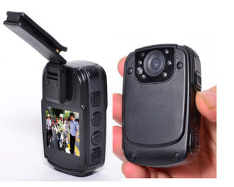 2'' Screen Police Wearable Camera , Night Vision Camera 130 Degree Wide Angle