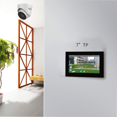 بی‌سیم 1080p وای‌فای زنگ درب ورودی 7 اینچی دوربین سیمی دید در شب