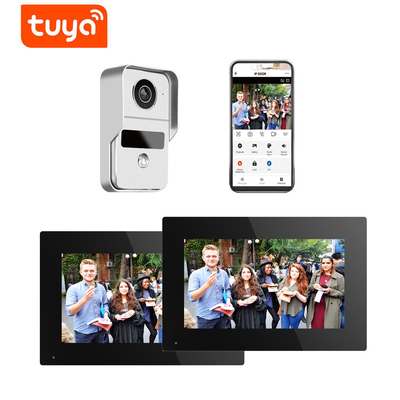 بی سیم WIFI تلفن درب تصویری IP زنگ در سیستم مخابره داخل ساختمان دوربین سیمی 1080P دید در شب
