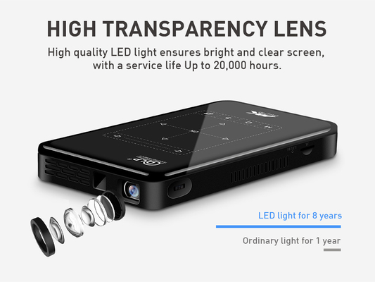 ویدئو پروژکتور قابل حمل LCD 30-120 اینچ اندازه تصویر برای نمایش سینمای خانگی