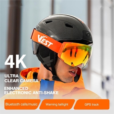 دوربین کلاه سکی 4K با وضوح بالا ضد لرزش تماس کاهش نویز بلوتوث