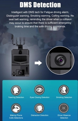 SOS App Control 4G Dashcam و GPS ADAS/DSM/BSD/PCW 4G DVR موبایل