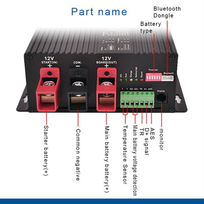 شارژ باتری DC شارژر باتری 30A بلوتوث 390W Pvmax برای راه حل های باتری اصلی 12V