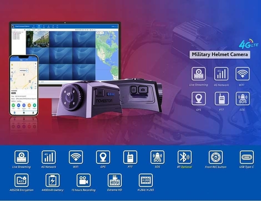 دوربين 4K در حال پخش زنده GPS SOS