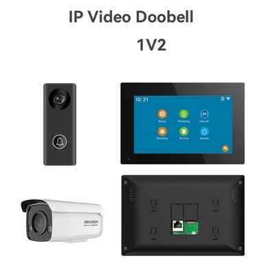 تمام سیاه و سفید WIFI ویدیو زنگ در با 166 ° زاویه دید گسترده ثبت کارت SD و تشخیص حرکت