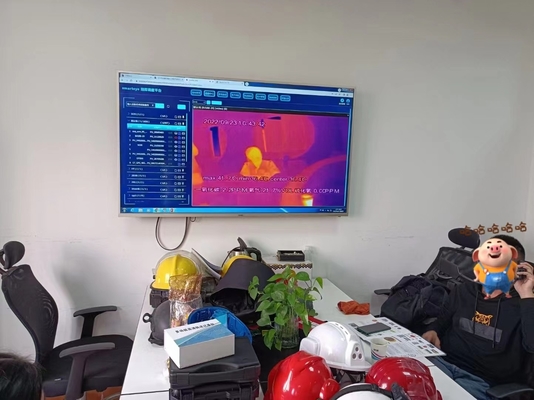 دوربين کلاه ایمنی آتش نشان 4G با نمايش صفحه LCD ضد آتش و ضد آب