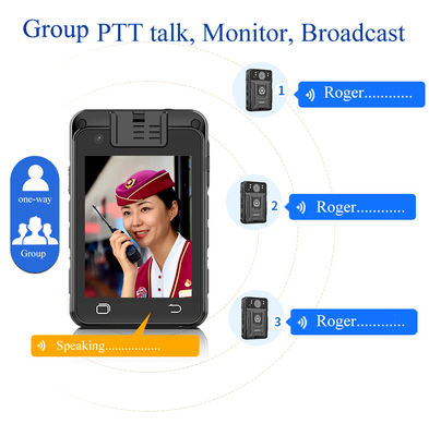4G AI دوربین بدن DVR شناسه صفحه شناسایی چهره با NFC پلیس DVR انسانی