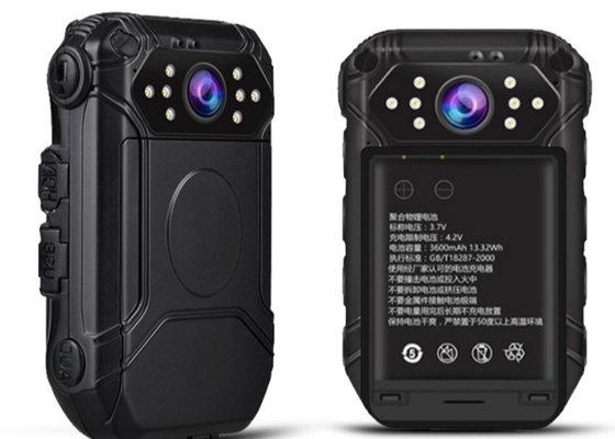 دوربین پوشیده بدن پلیس 13MP با دید شبانه با زاویه وسیع 120 ° و ضد آب IP66