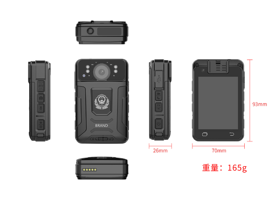 دوربین بدن پلیس 4G ضد آب IP67 با ردیابی GPS و CMSV6