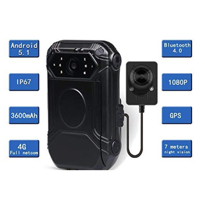 4G پلیس پوشیدنی HD دوربین بدن محافظ امنیتی دوربین DVR شخصی