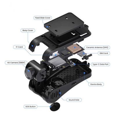 جعبه سیاه خودرو 4G Dashcam ردیاب GPS با دو طرفه صحبت و سیستم کمک رانندگی پیشرفته 4GB DDR 512GB حافظه