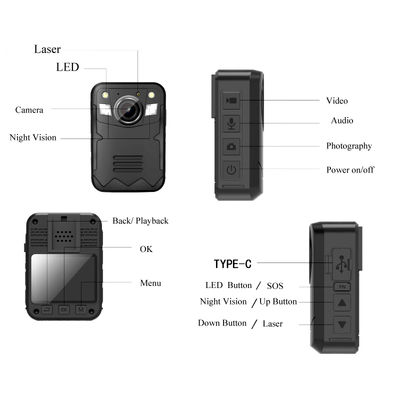 دوربین کوچک شخصی 2 اینچی GPS با لنز دوربین دوگانه برای ضبط