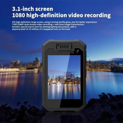 دوربین بدنه‌ی 4G وای‌فای صوتی دو طرفه GPS فیلم زنده برای اجرای قانون