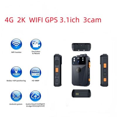 4G وای فای جریان زنده GPS ردیابی دوربین پوشیده بدن PTT Intercom