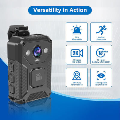 دوربین ضبط کننده ایمنی بدن 4G WiFi Onvif Rtsp Rtmp پخش زنده