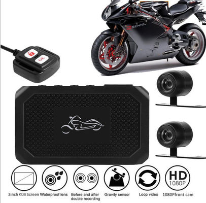ضبط حلقه دوربین دوگانه Full HD AHD2053 AVI Motorcycle DVR