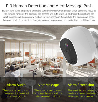 IP66 6400mah 4G Wifi Security Camera 1080P CMOS Sensor ضد آب