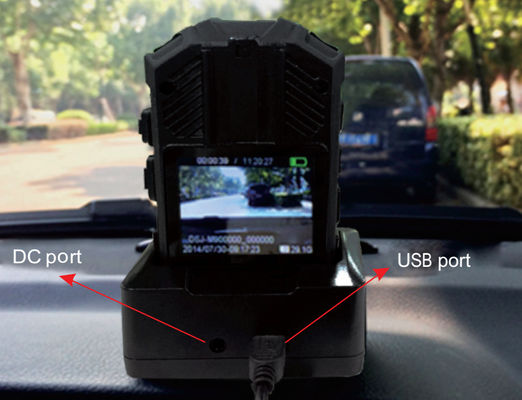دوربین بدنه پلیس 1080P QHD ساخته شده در 32 گیگابایت ضبط تصویر صوتی تصویر