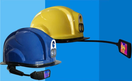 4G Smart Temperature Measuring Helmet Camera Android 7.1 بلوتوث 4.0 چراغ هدایت GPS