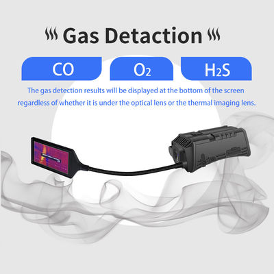 4G Smart Thermal Measuring Helmet Camera Multi-Gas Detection Bluetooth4.0 GPS LED Light