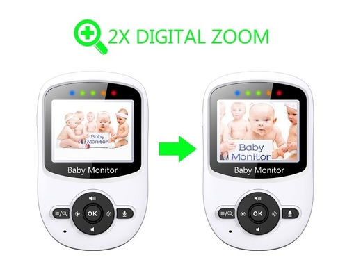 مانیتور کودک بی سیم 2.4 گیگاهرتز صفحه نمایش LCD رنگی 2.4 اینچی با دید در شب