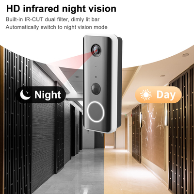 دوربین ویدیویی بی سیم 1080P WIFI زنگ درب تصویری اینترکام با صدای زنگ