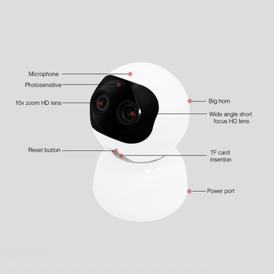 دوربین مداربسته دوچشمی PTZ دوربین مدار بسته صوتی دو طرفه 1080P PTZ WIFI دوربین IP