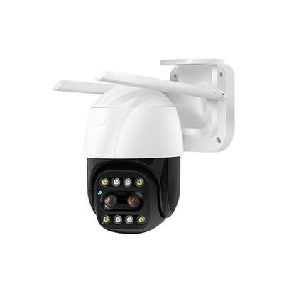 دوربین امنیتی دو لنز WIFI سیمی 1080P 2.0MP تشخیص هوش مصنوعی دید در شب