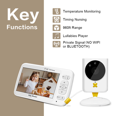 نمایشگر تلویزیونی 2 Way Talk Wireless Baby 2.4GHz ISM باند پشتیبانی می کند
