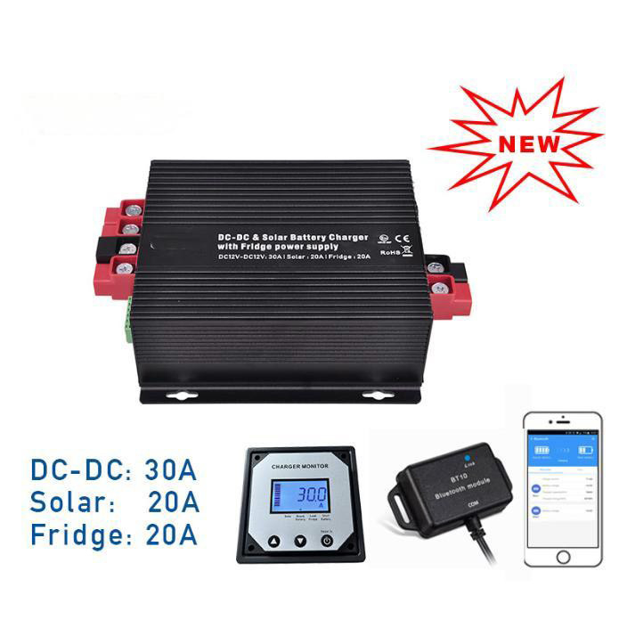 DC12V 30A شارژر تقویت کننده کنترل کننده MPPT خورشیدی شارژر یخچال برای RV