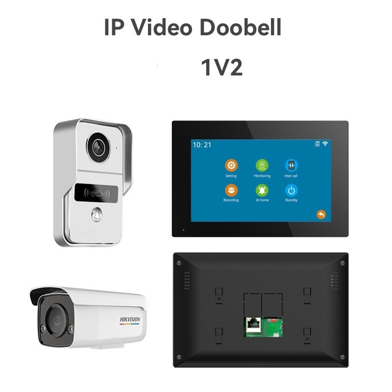 تمام سیاه و سفید WIFI ویدیو زنگ در با 166 ° زاویه دید گسترده ثبت کارت SD و تشخیص حرکت