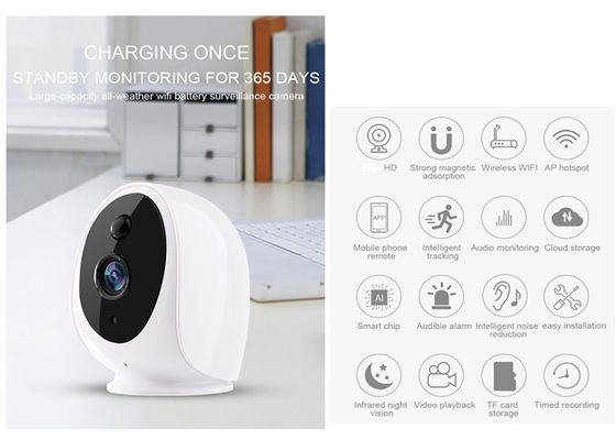 Hi3518E SoC PIR Sensor 3IR LEDs Wifi دوربین امنیتی 3400mA